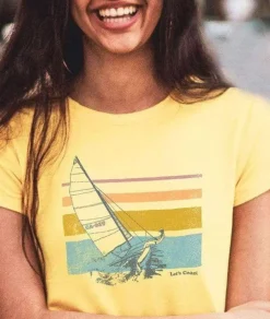 Nayked Apparel T-Shirts>Women'S Ridiculously Soft Midweight Graphic Tee | Let'S Coast