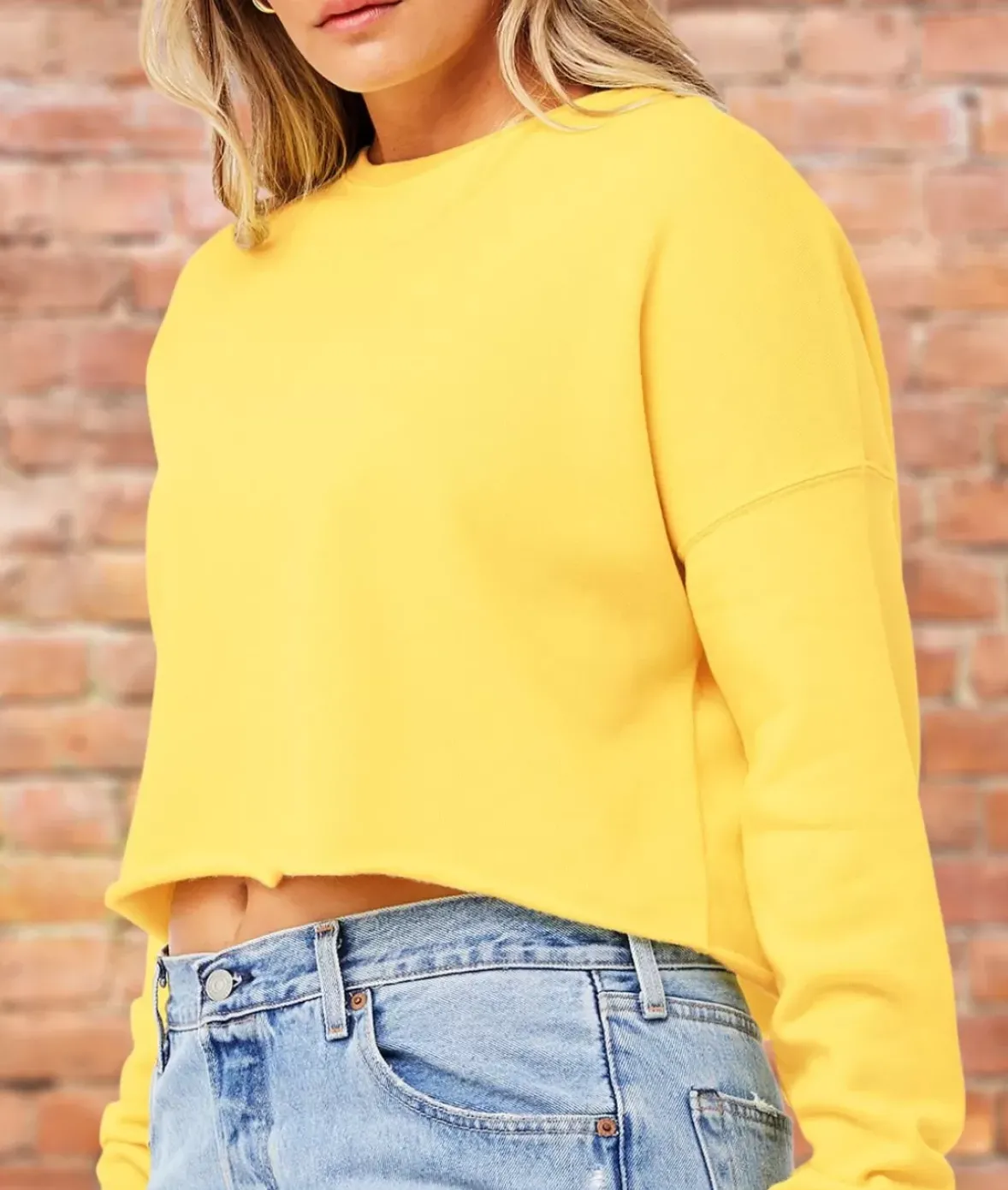 Nayked Apparel Tops>Women'S Ridiculously Soft Cropped Sweatshirt