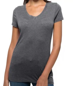 Nayked Apparel Tops>Women'S Ridiculously Soft Vintage Wash V-Neck Short Sleeve T-Shirt