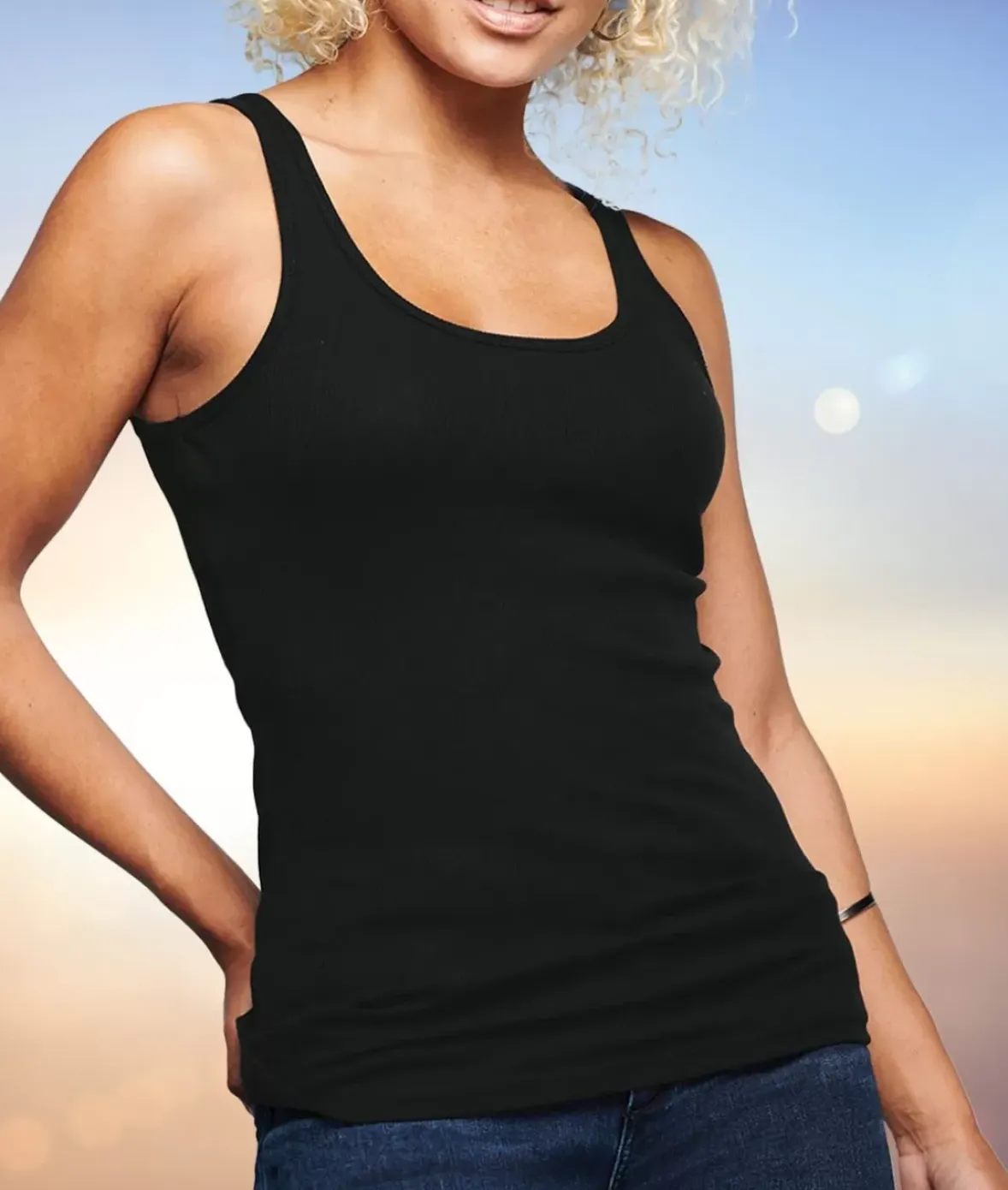 Nayked Apparel T-Shirts>Women'S Ridiculously Soft Ribbed Tank