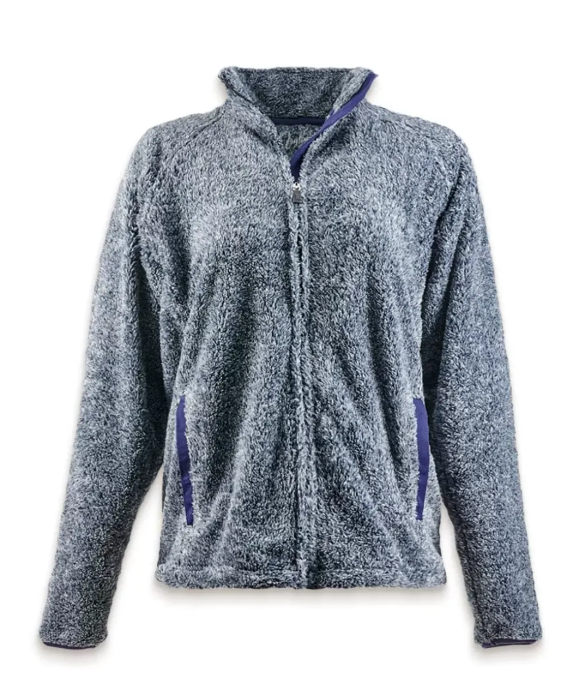 Nayked Apparel Tops>Women'S Ridiculously Soft Shag Sherpa Full-Zip Jacket