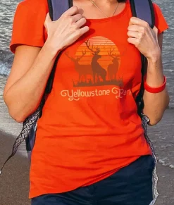 Nayked Apparel Tops>Women'S Ridiculously Soft Graphic Tee | Yellowstone Park