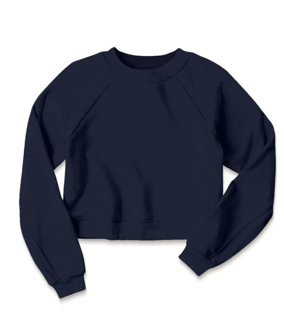 Nayked Apparel Tops>Women'S Ridiculously Soft Raglan Abbreviated Crop Pullover