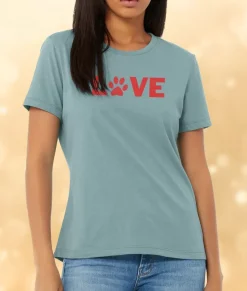 Nayked Apparel Tops>Women'S Ridiculously Soft Midweight Relaxed Valentine'S Day Graphic T-Shirt | Love My Pet