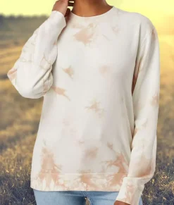 Nayked Apparel Tops>Women'S Ridiculously Soft Oversized Tie-Dyed Pullover Sweatshirt