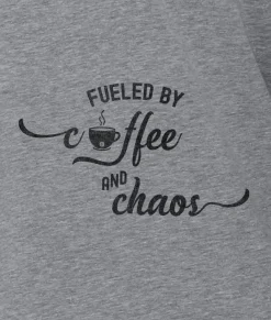 Nayked Apparel Tops>Women'S Ridiculously Soft Midweight Graphic Tee | Fueled By Coffee And Chaos