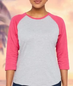 Nayked Apparel T-Shirts>Women'S Ridiculously Soft Midweight Baseball Tee