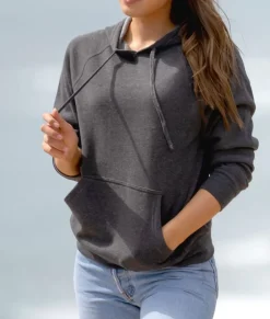 Nayked Apparel Hoodies & Sweatshirts>Women'S Ridiculously Soft Boyfriend Raglan Sleeve Hooded Pullover Sweatshirt