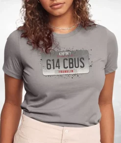 Nayked Apparel T-Shirts>Women'S Ridiculously Soft Lightweight Graphic Tee | 614 Cbus