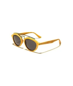 Nayked Apparel Accessories>Women'S Round Wood Sunglasses, Lifetime Guarantee