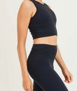 Nayked Apparel Athleisure>Women'S Ruched Sides Active Cropped Top/Discontinued