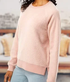 Nayked Apparel Tops>Women'S Snuggly Soft Reverse Fleece Sweatshirt