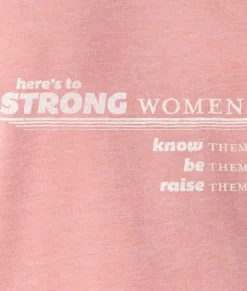 Nayked Apparel Tops>Women'S Soft Burnout French Terry Graphic Pullover | Here'S To Strong Women