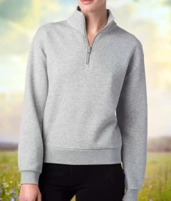 Nayked Apparel Athleisure>Women'S Soft Eco Friendly Quarter-Zip