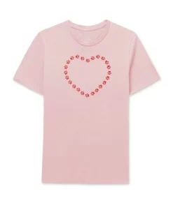 Nayked Apparel Tops>Women'S Soft Go-To Graphic T-Shirt | Trailing Paws Heart