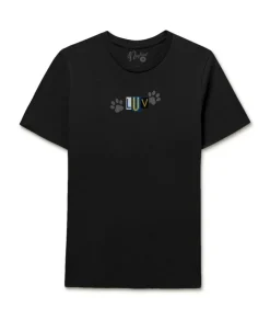 Nayked Apparel Tops>Women'S Soft Go-To Graphic Tee | Luv Paw Print