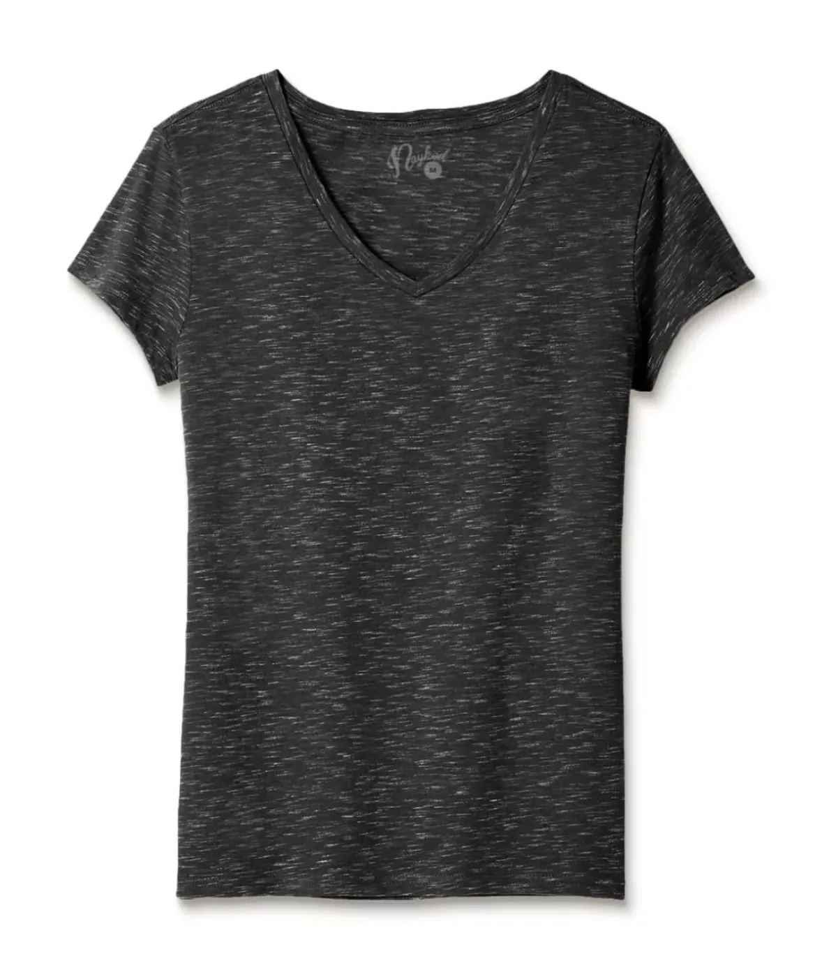 Nayked Apparel Tops>Women'S Soft Lightweight Marled V-Neck T-Shirt