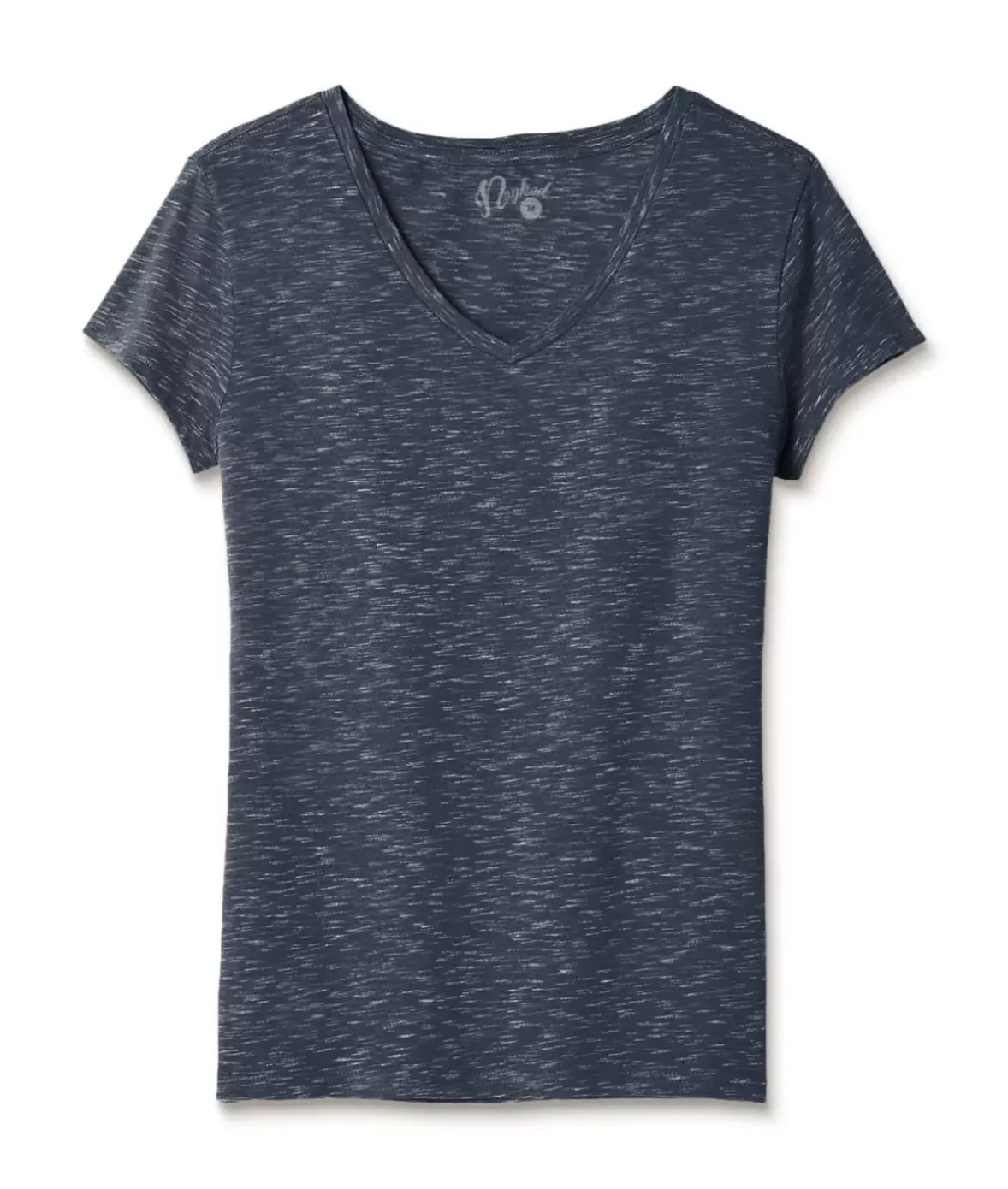 Nayked Apparel Tops>Women'S Soft Lightweight Marled V-Neck T-Shirt