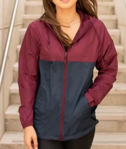 Nayked Apparel Tops>Women'S Soft Lightweight Oversized Full-Zip Windbreaker Jacket