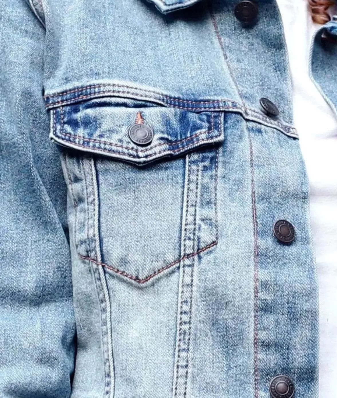 Nayked Apparel Tops>Women'S Soft Oversized Vintage Denim Jacket