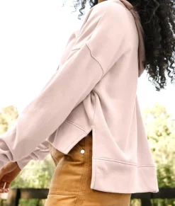Nayked Apparel Tops>Women'S Soft Recycled Washed Terry Hoodie