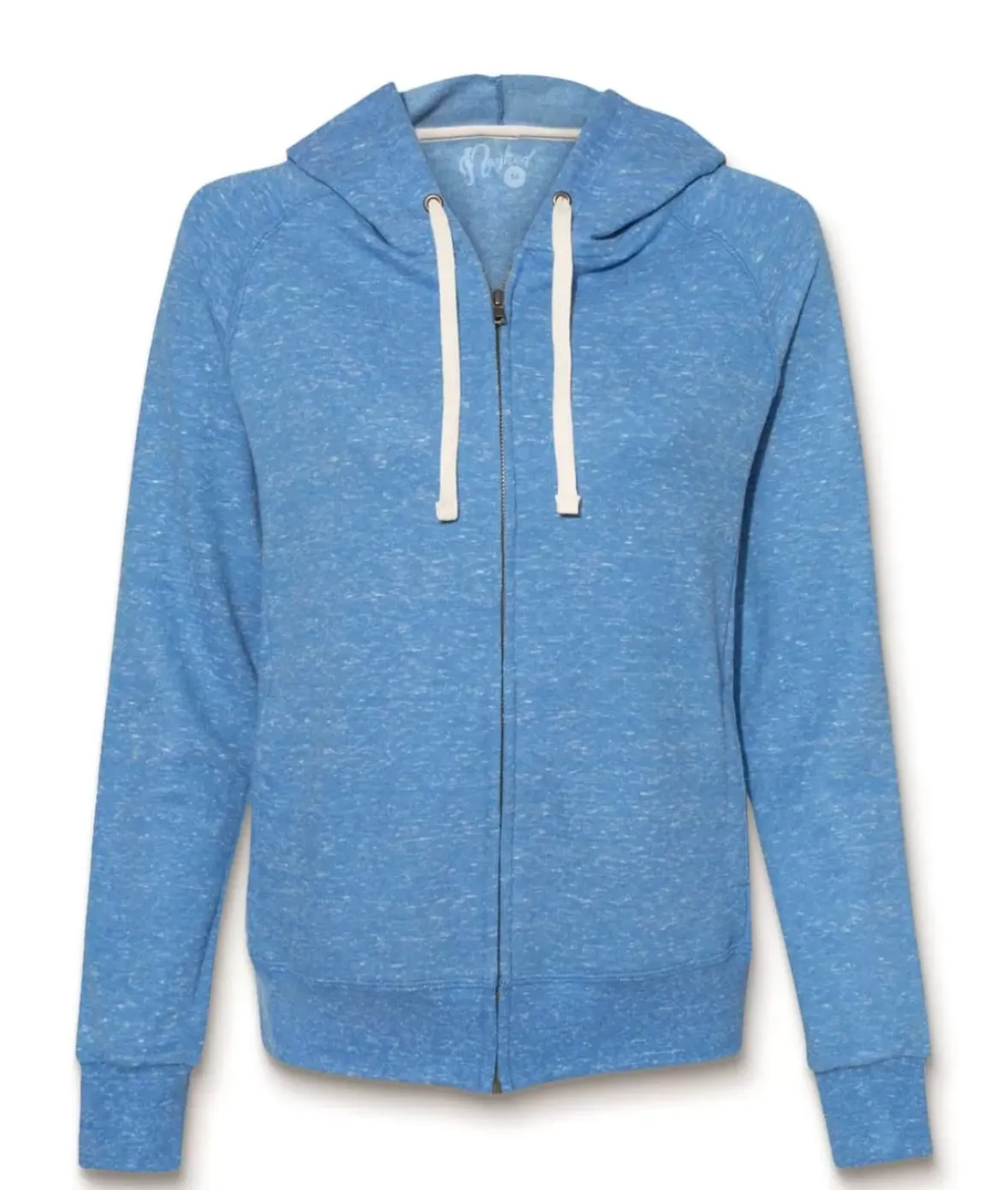 Nayked Apparel Hoodies & Sweatshirts>Women'S Soft Snow Heather French Terry Full-Zip Hoodie