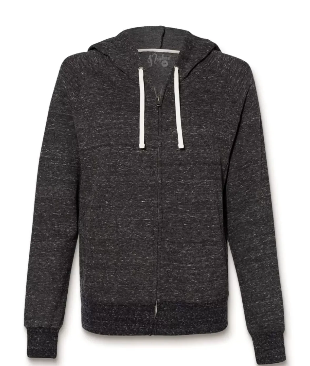 Nayked Apparel Hoodies & Sweatshirts>Women'S Soft Snow Heather French Terry Full-Zip Hoodie