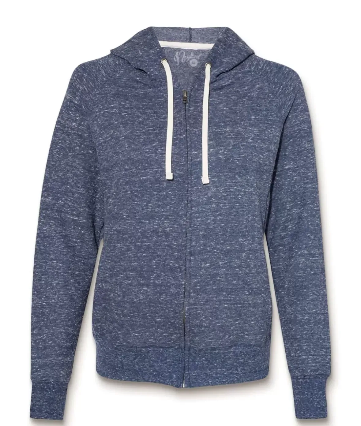 Nayked Apparel Hoodies & Sweatshirts>Women'S Soft Snow Heather French Terry Full-Zip Hoodie