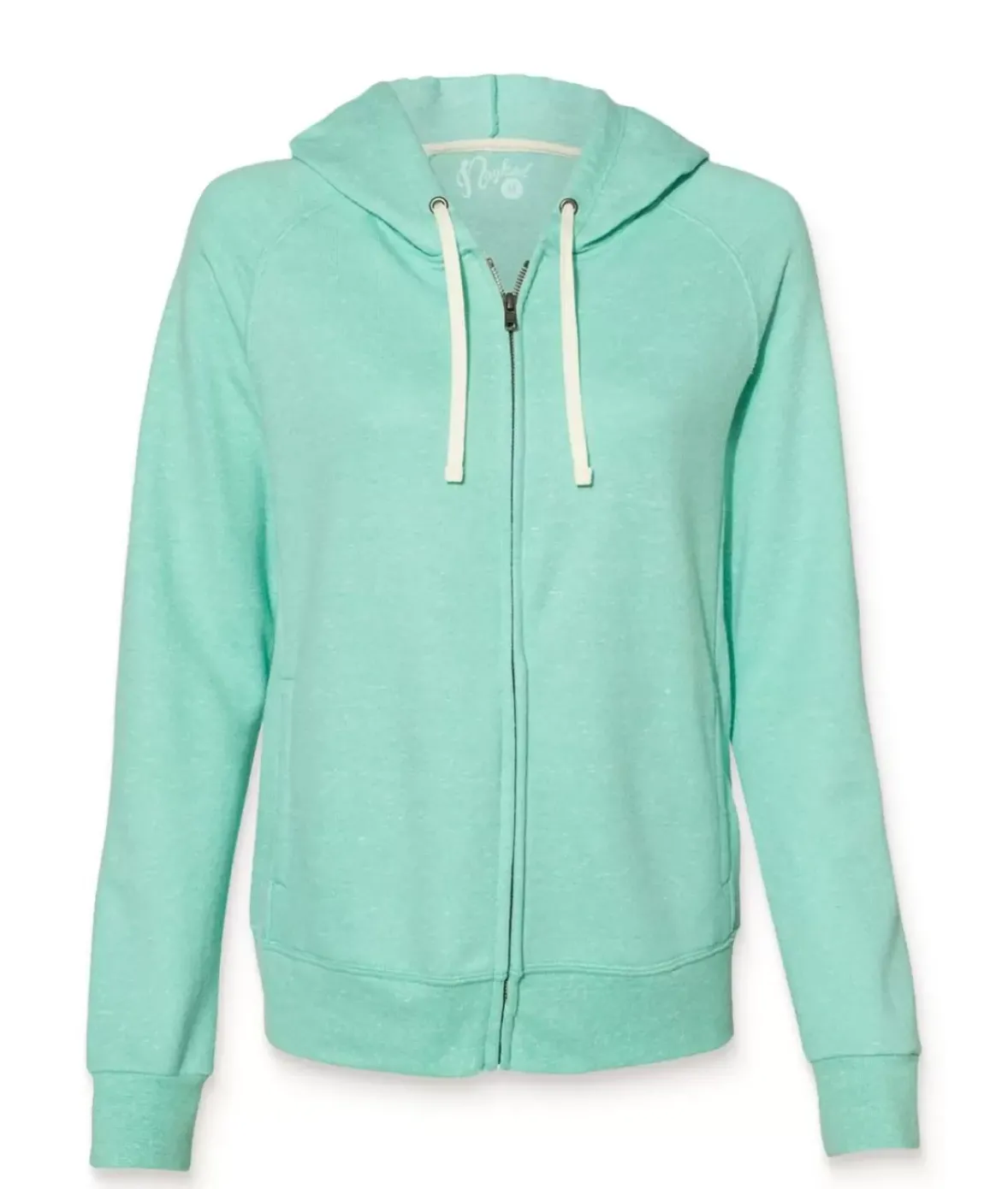 Nayked Apparel Hoodies & Sweatshirts>Women'S Soft Snow Heather French Terry Full-Zip Hoodie