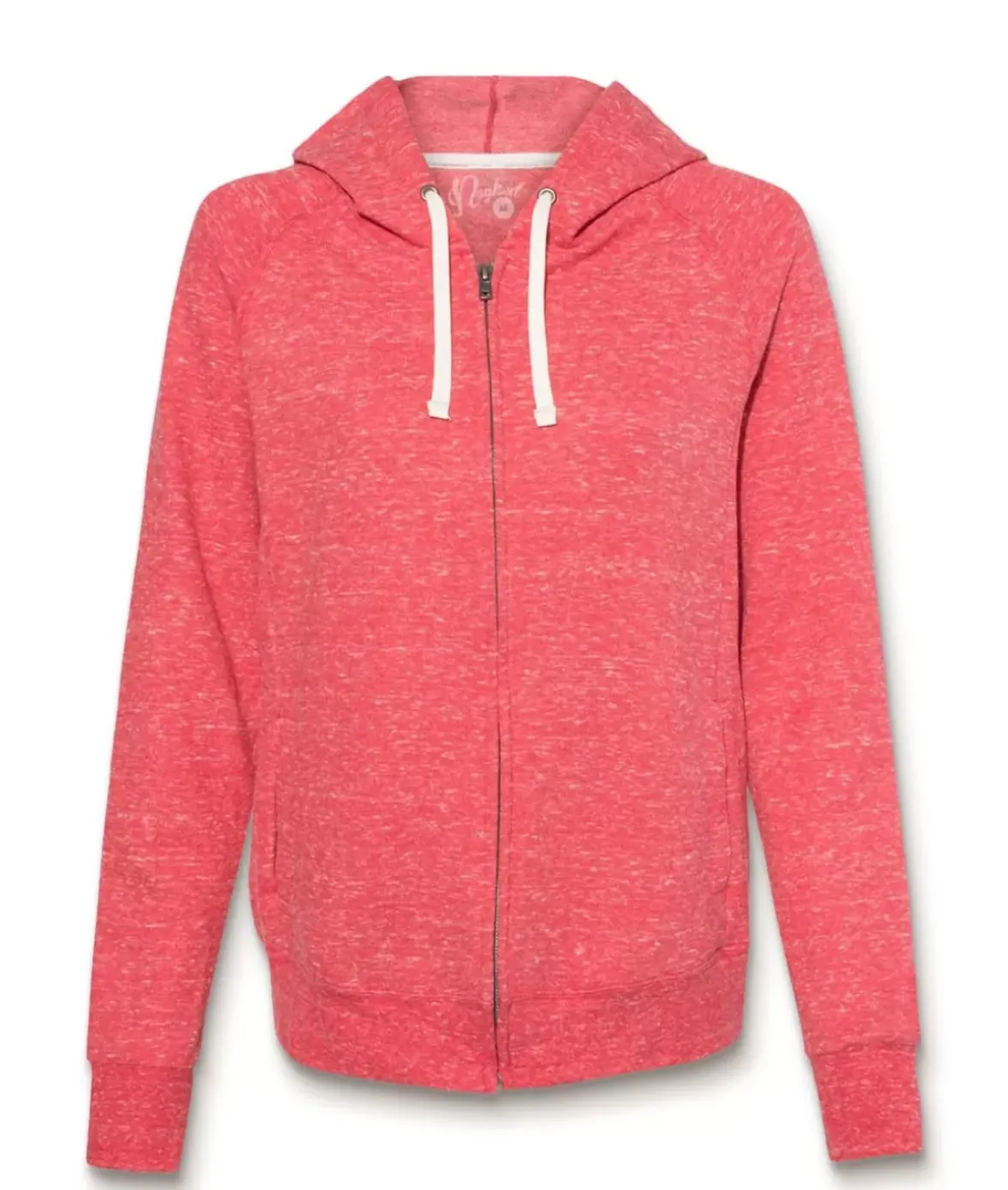 Nayked Apparel Hoodies & Sweatshirts>Women'S Soft Snow Heather French Terry Full-Zip Hoodie