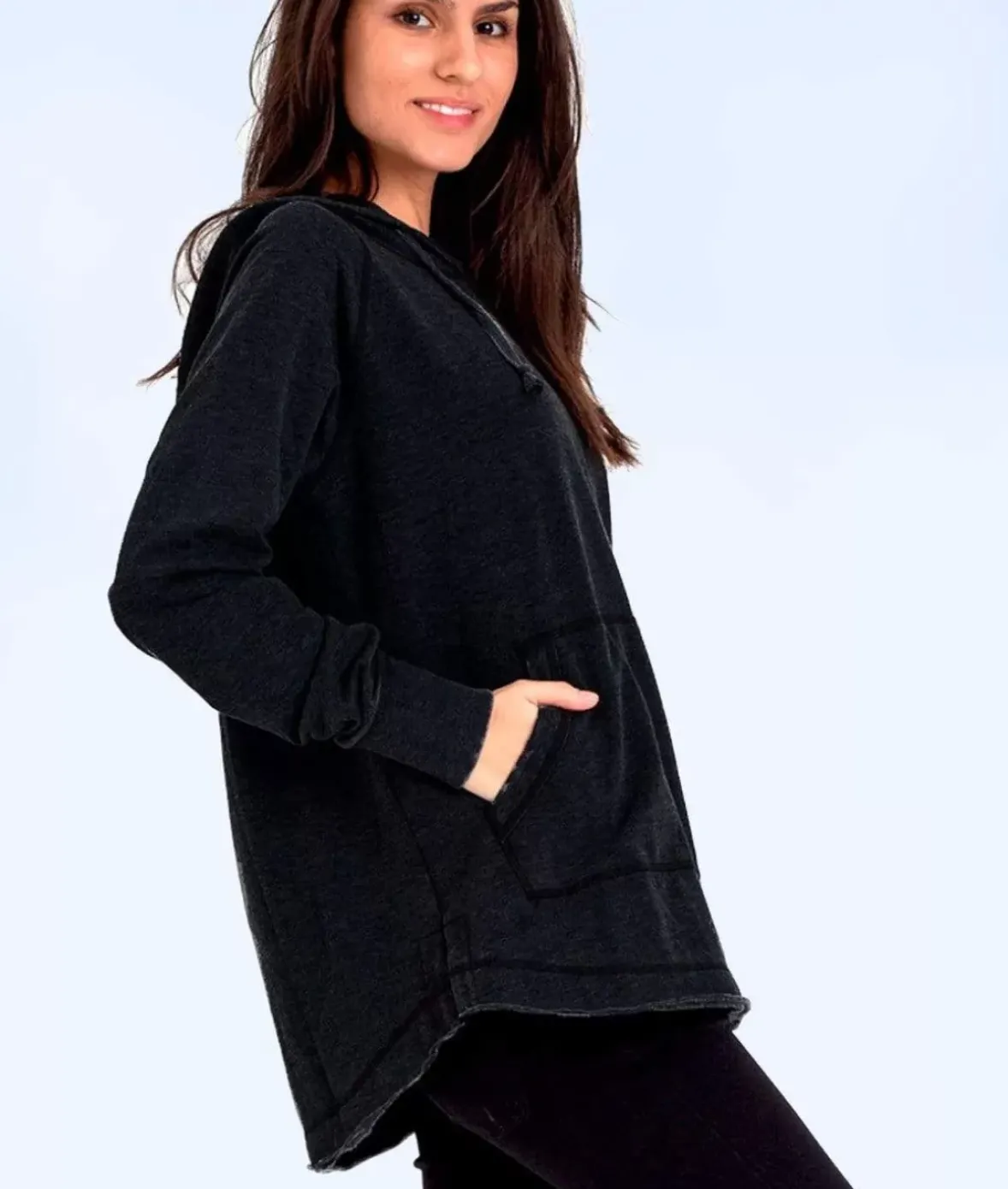 Nayked Apparel Tops>Women'S Soft Tunic Fleece Hoodie