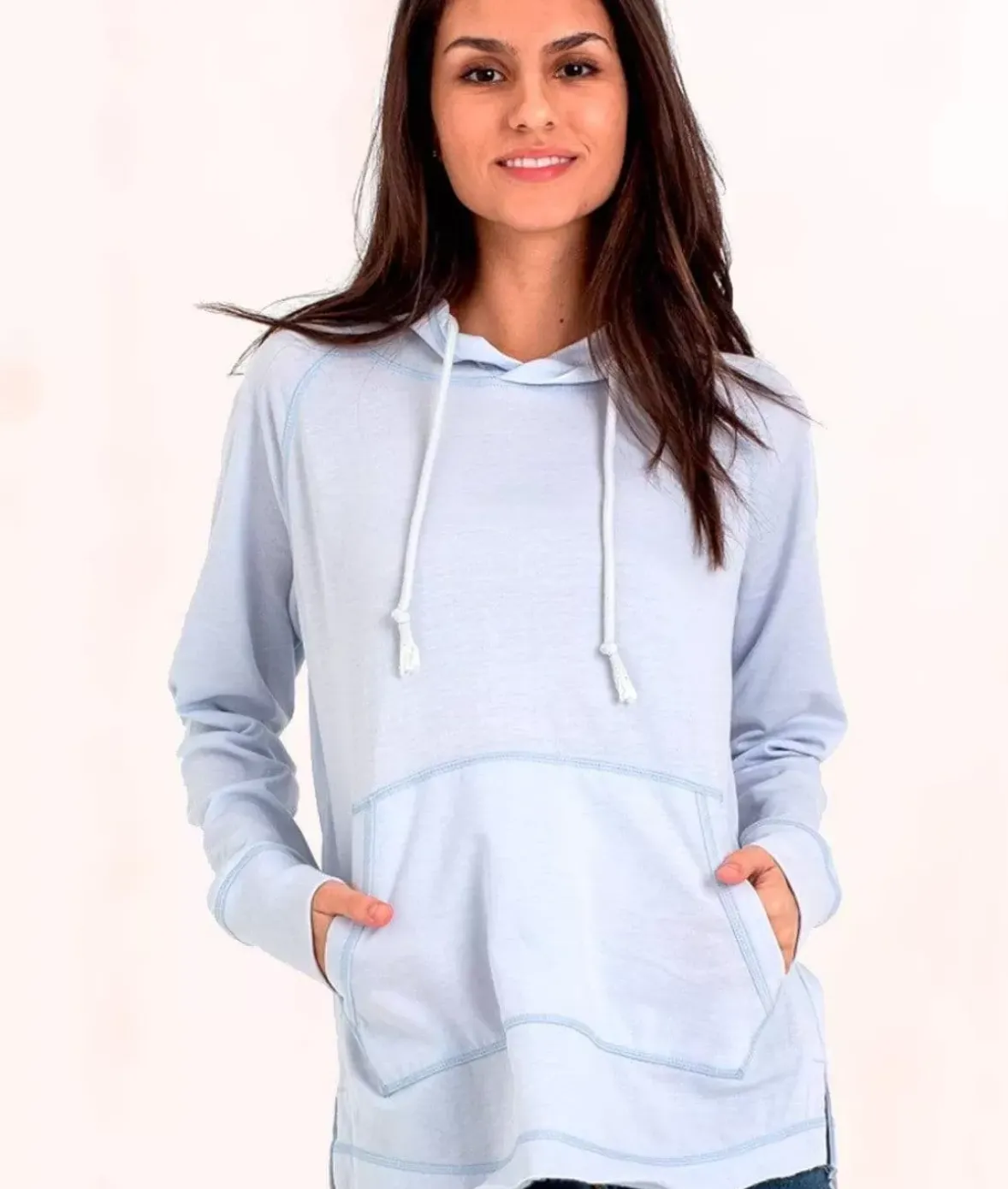 Nayked Apparel Hoodies & Sweatshirts>Women'S Soft Tunic Fleece Hoodie