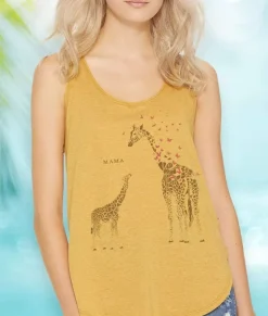 Nayked Apparel Tank Tops>Women'S Split Side Graphic Tank | Mama Giraffe